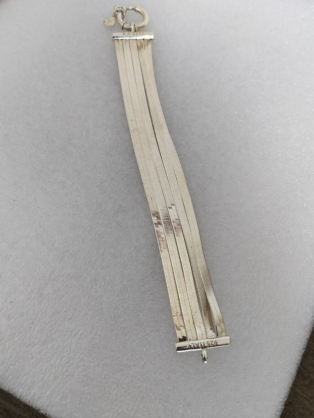 La Dea Bendata  Italy 925 Sterling Silver Multi Stand Bracelet